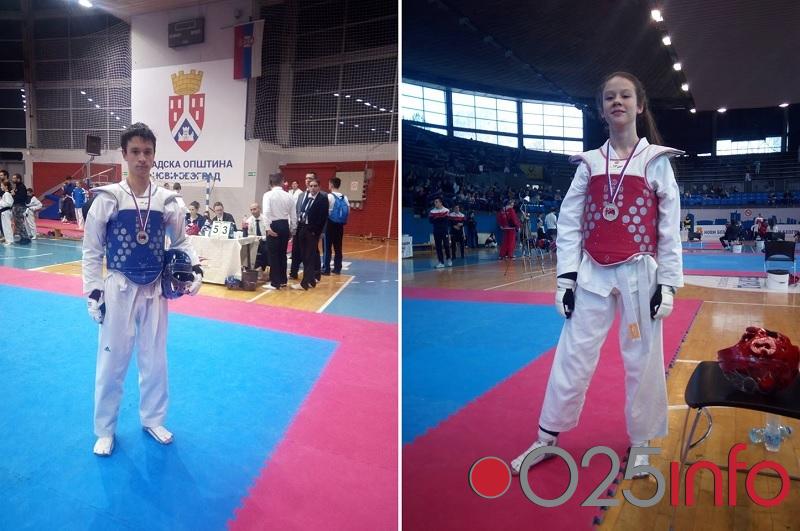 Anđela Jovanović i Milan Jovkić vicešampioni Srbije u tekvondou