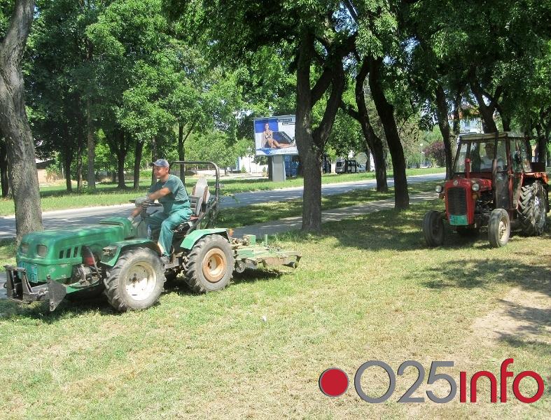 JKP Zelenilo nastavilo kosidbu: Traktori i trimeri na Apatinskom putu