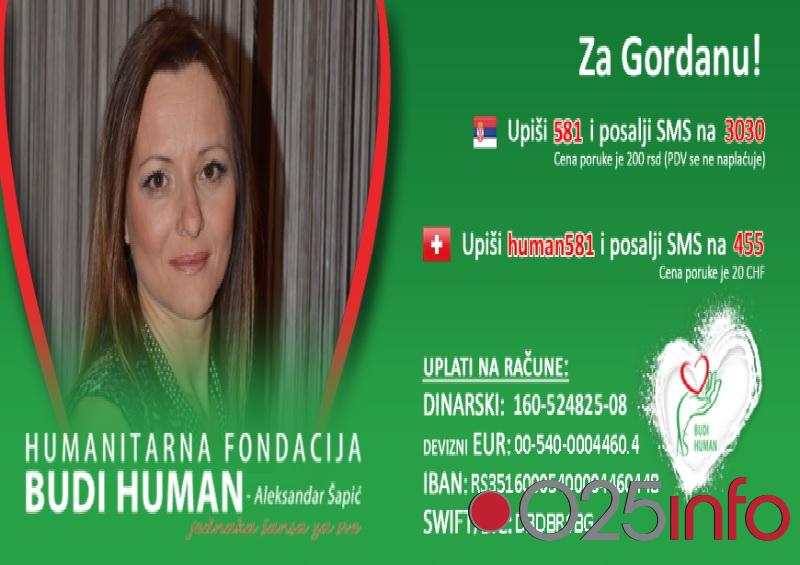 Budi human - Pomozimo Gordani da pobedi opaku bolest