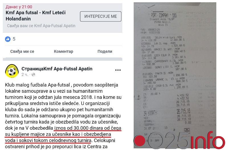 Novac za humanitarni turnir potrošen na alkohol