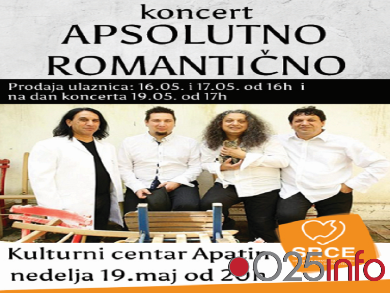 Humanitarni koncert  grupe Apsolutno romantično u Apatinu