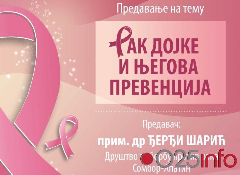 Predavanje o raku dojke u Kulturnom centru Apatin 