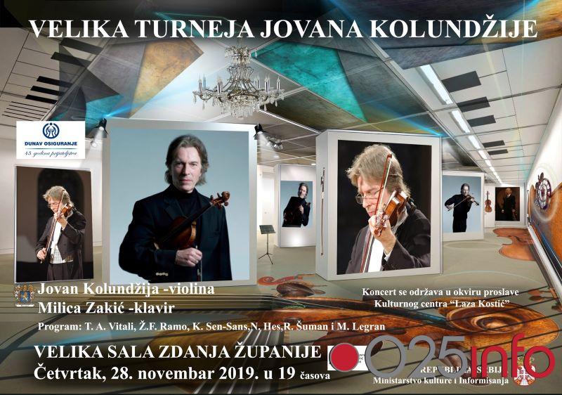 Koncert Jovana Kolundžije u Somboru  