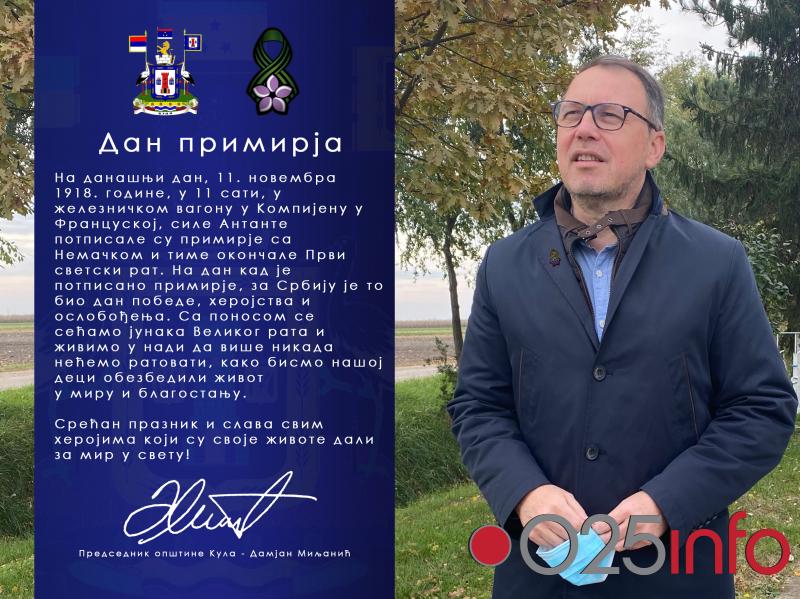 Predsednik opštine Damjan Miljanić čestitao praznik: Dan pobede, herojstva i oslobođenja! 