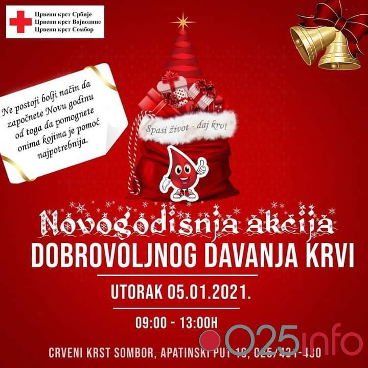 Novogodišnja akcija dobrovoljnog davanja krvi 5. januara